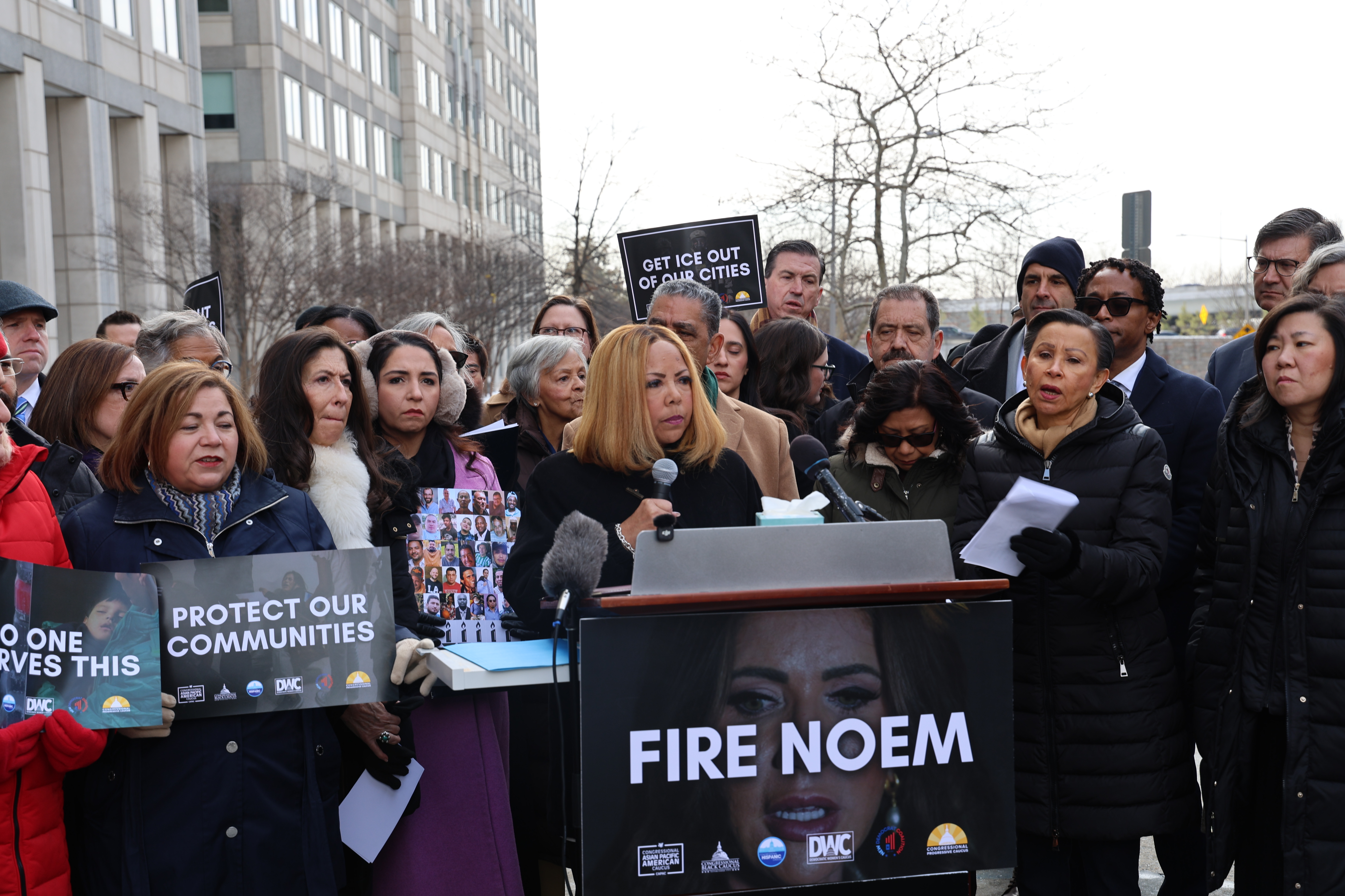 McBath, Democratic Caucuses Demand Noem's Firing Outside ICE HQ in Washington - Related Image