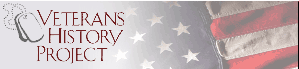 Veterans History Project Banner Over Backdrop of American Flag