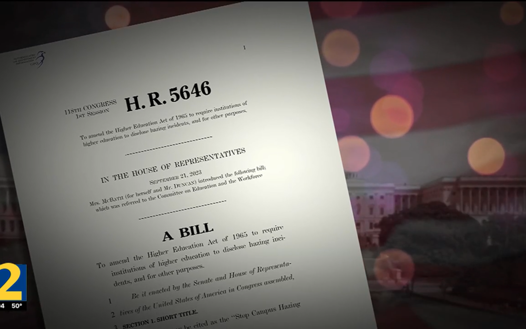 WSB-TV: US Senate passes anti-hazing bill sponsored by Georgia congresswoman