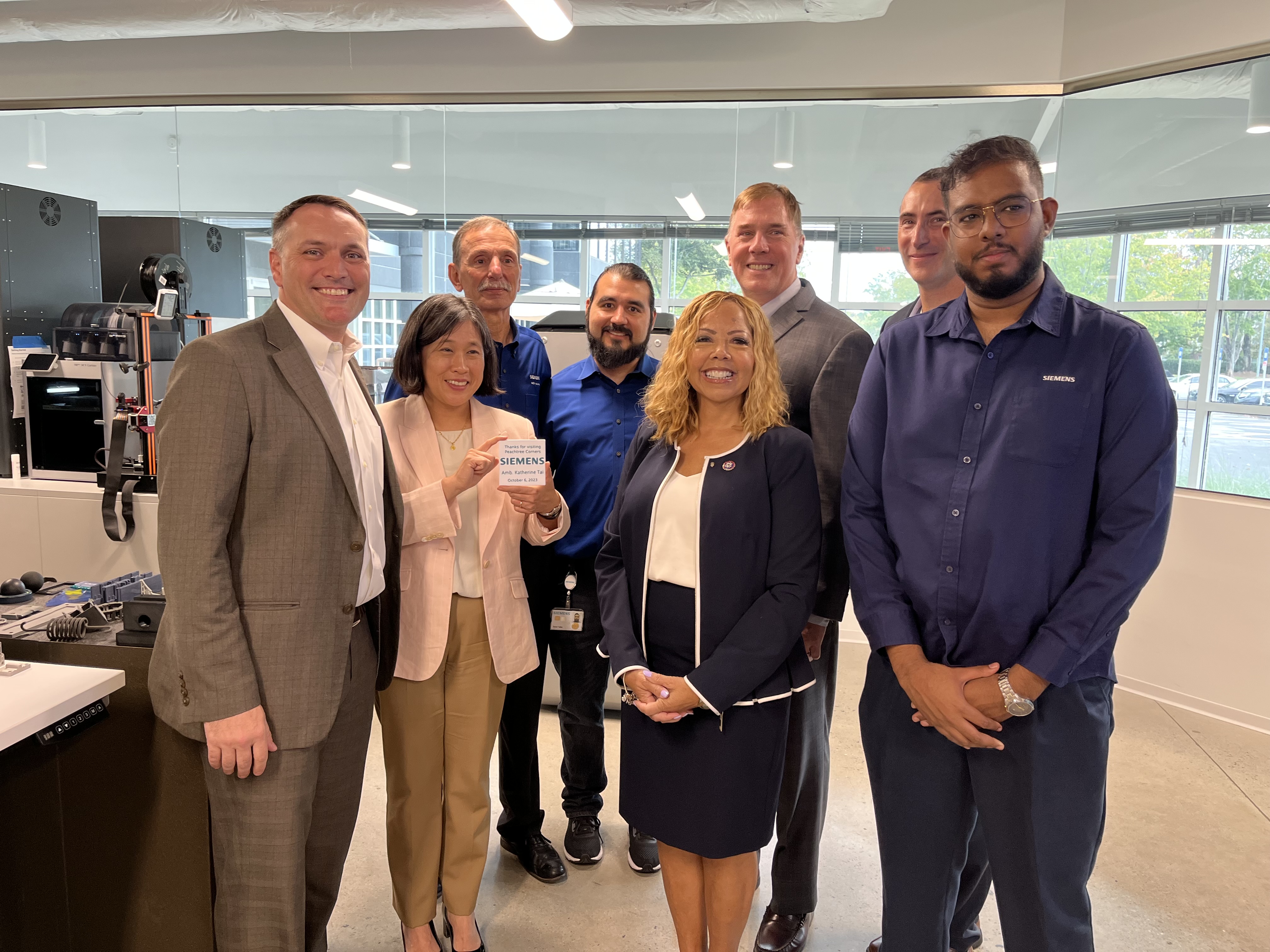 On National Manufacturing Day, McBath Welcomed U.S. Trade Representative to Peachtree Corners for Investing in America Roundtable at Siemens